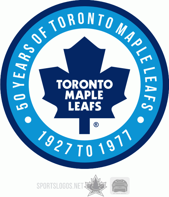 Toronto Maple Leafs 1976 77 Anniversary Logo 02 iron on paper